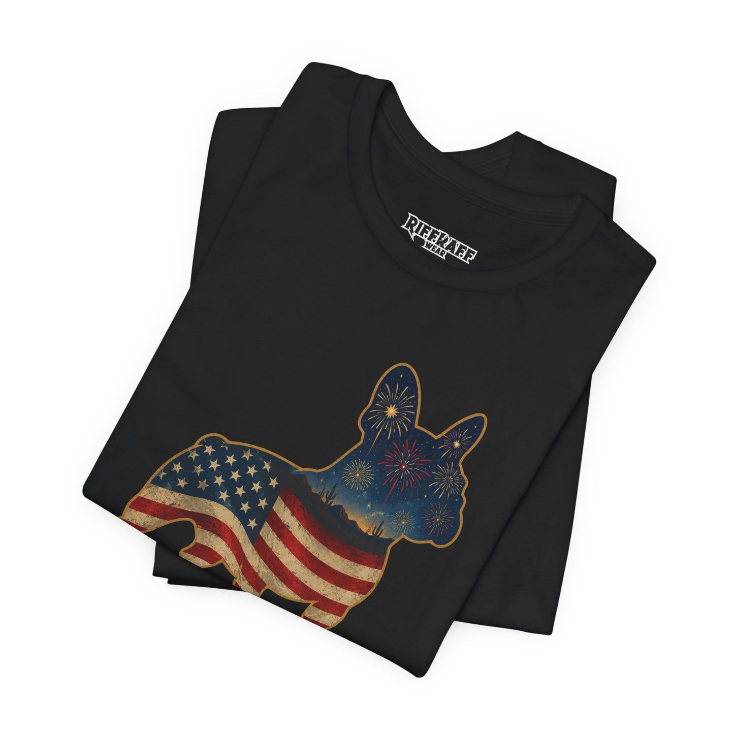 Freedom Crew Frenchie T-Shirt – Patriotic Bulldog Flag Tee