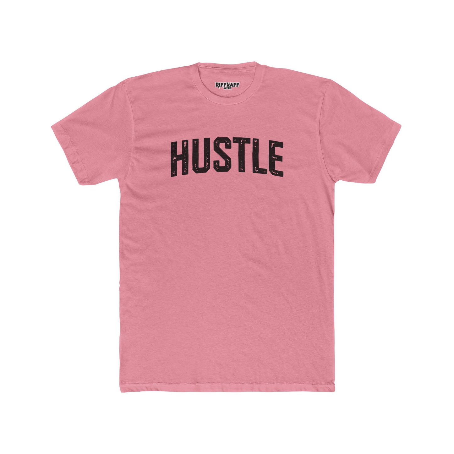 Hustle Unisex Cotton Crew Tee - Motivational Graphic T-Shirt - Riff Raff Wear - Fitness