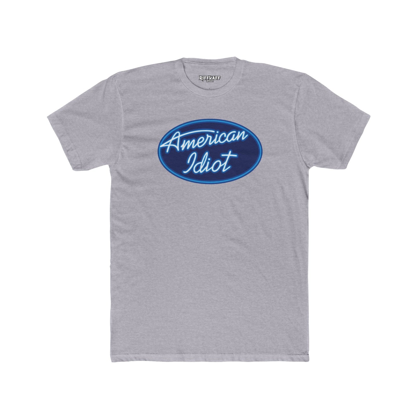 Unisex Cotton Crew Tee - American Idiot Graphic T-Shirt - Logo Parody Series - Riff Raff Wear