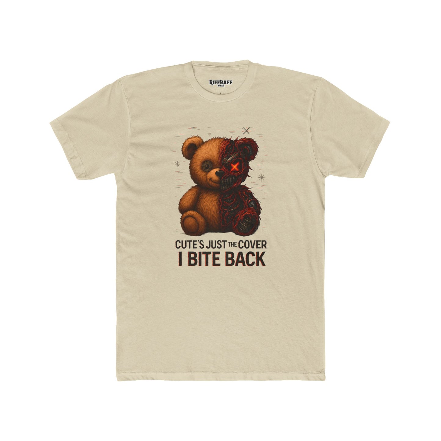Funny Unisex Cotton Crew Tee - Cute But Dangerous "I Bite Back" Shirt - Riff Raff Wear