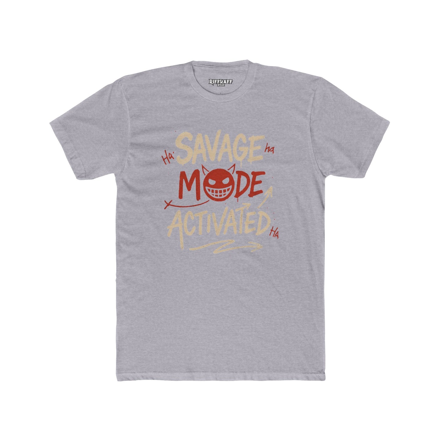 Savage Mode Activated Unisex Cotton Crew Tee – Casual Graphic Shirt for Everyday Style - Riff Raff Wear