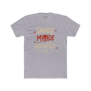 Savage Mode Activated Unisex Cotton Crew Tee – Casual Graphic Shirt for Everyday Style - Riff Raff Wear