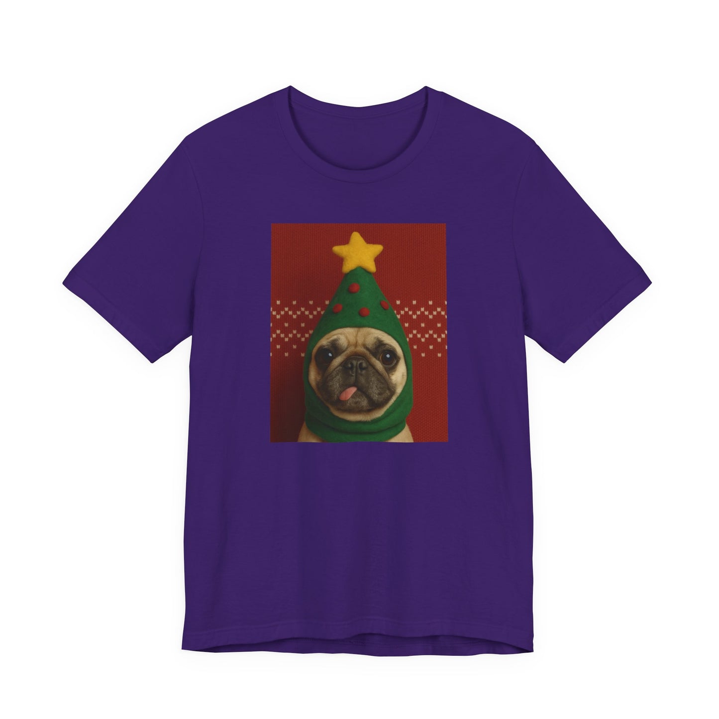 Christmas Pug Tee | Unisex Jersey Short Sleeve Tee, Fun Holiday T-Shirt, Cute Dog Shirt, Gift for Pet Lovers, Festive Apparel, Party Wear - Riff Raff Wear