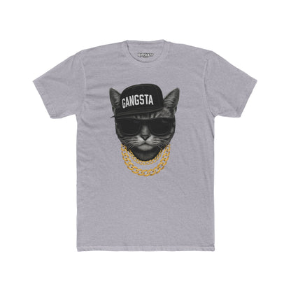 Gangsta Cat Unisex Cotton Crew Tee - Apparel for Animal Lovers - Riff Raff Wear