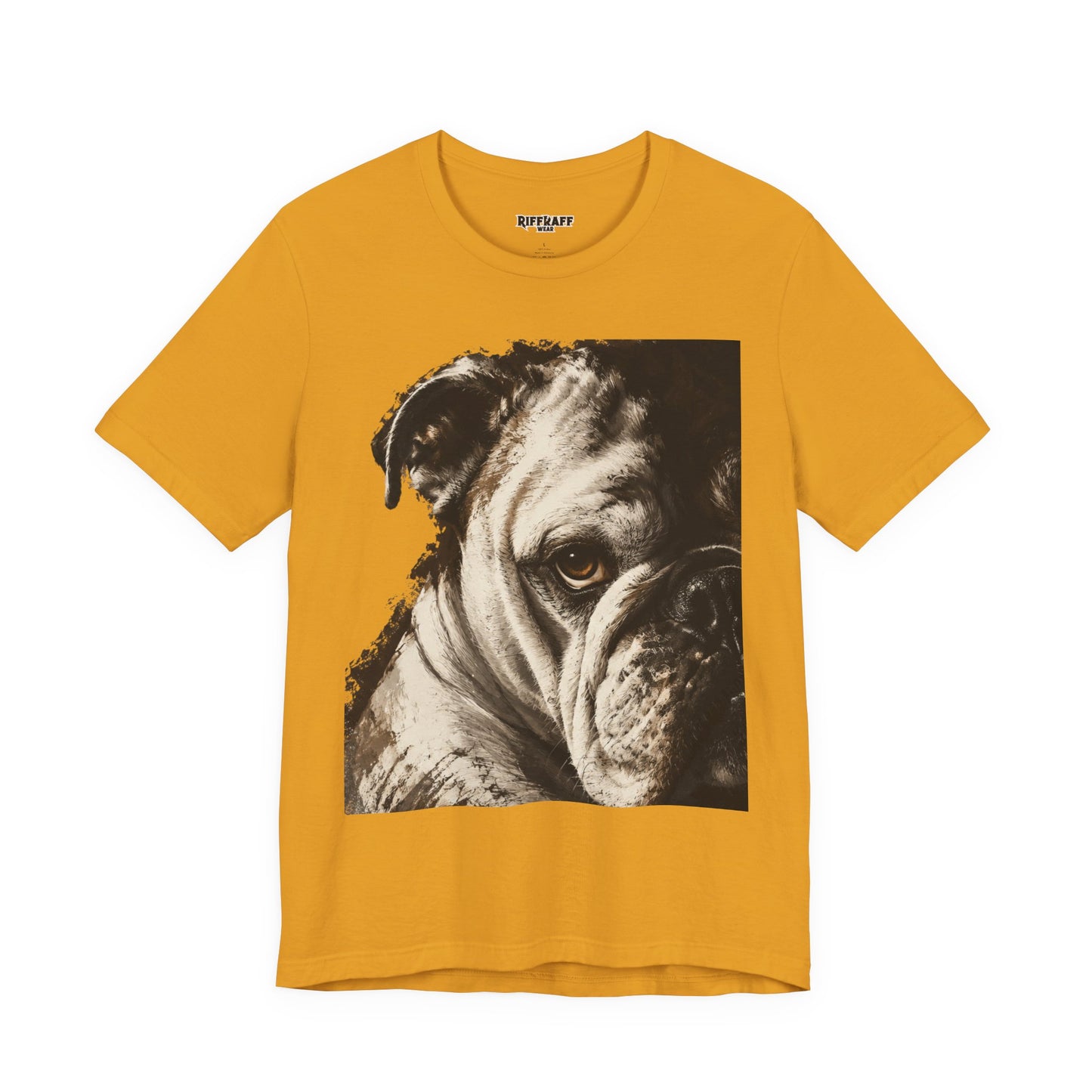Bulldog Portrait T-Shirt Vintage Sepia Dog Graphic Tee