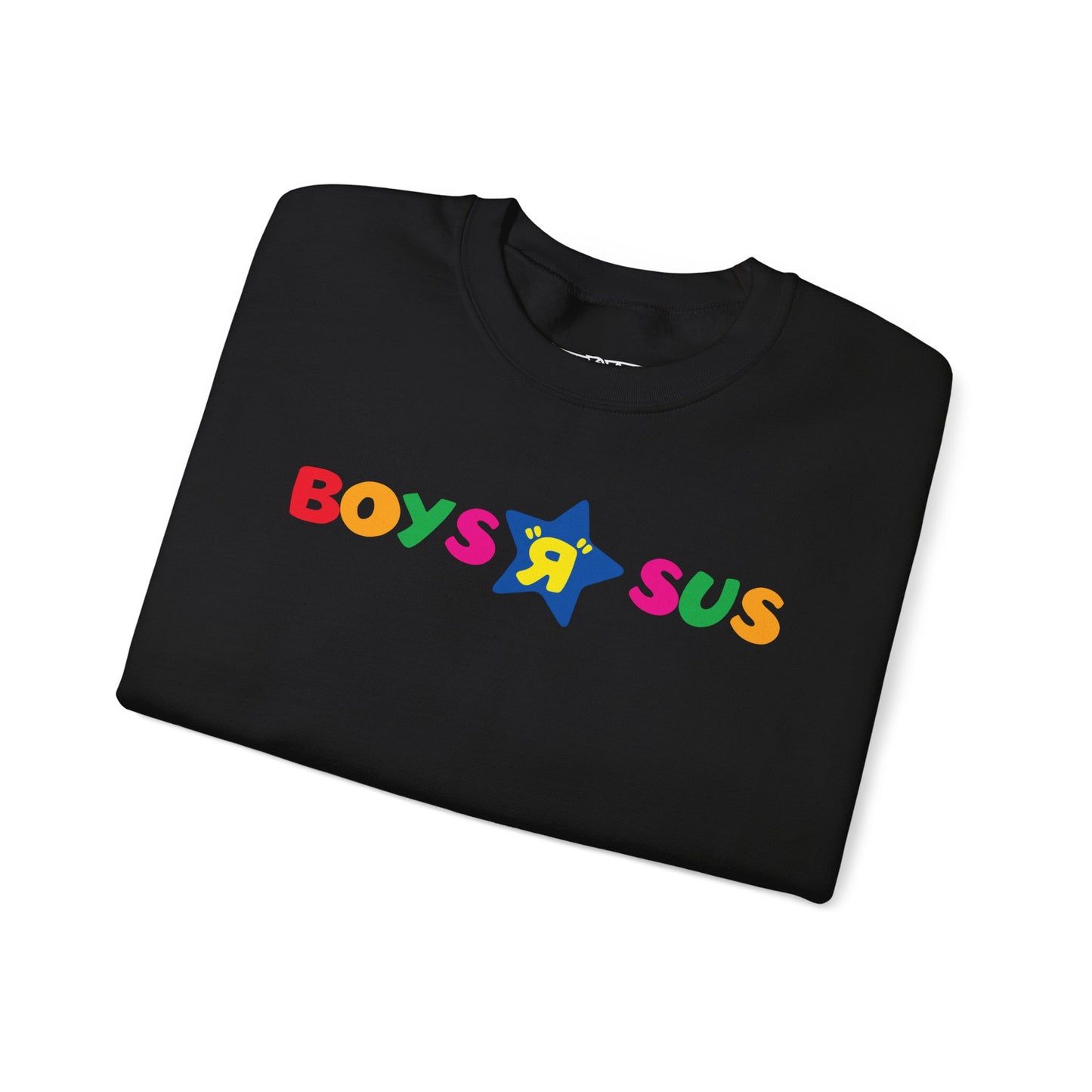 Parody Logo Series - Boys R Sus Unisex Heavy Blend Crewneck Sweatshirt - Fun and Comfortable - Riff Raff Wear