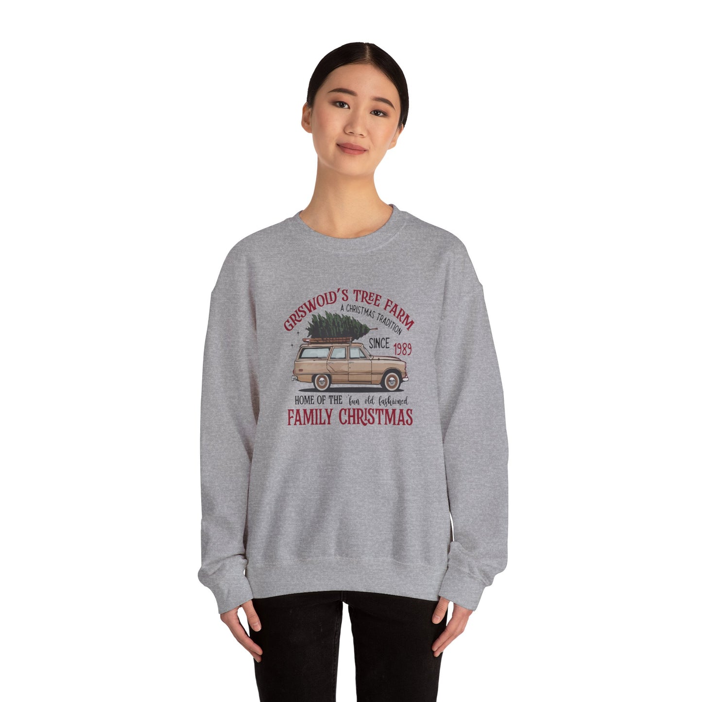 Cozy Christmas Sweatshirt, Vintage Tree Farm Crewneck, Holiday Gift, Family Gatherings, Winter Wear, Festive Apparel - Riff Raff Wear