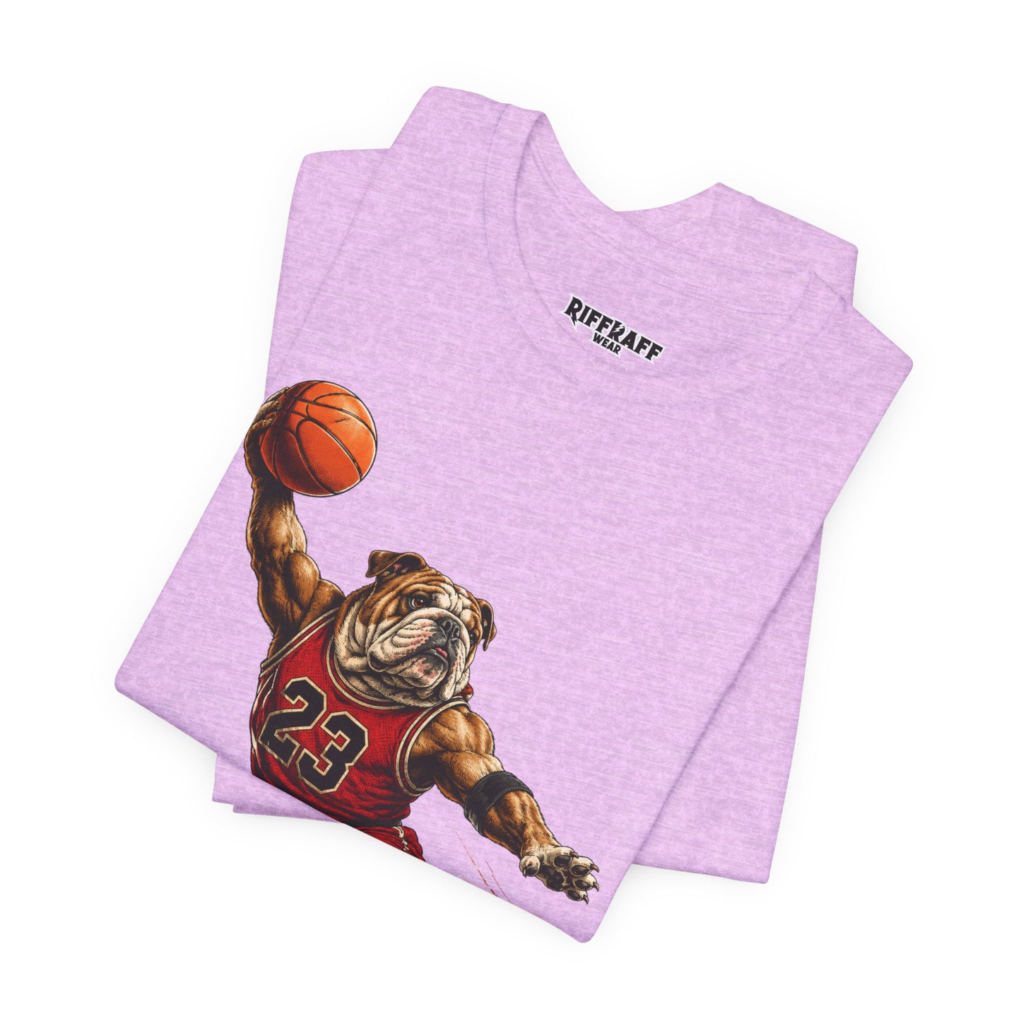 Bulldog Dunk Basketball T‑Shirt, Retro #23 Slam Dunk Graphic Tee