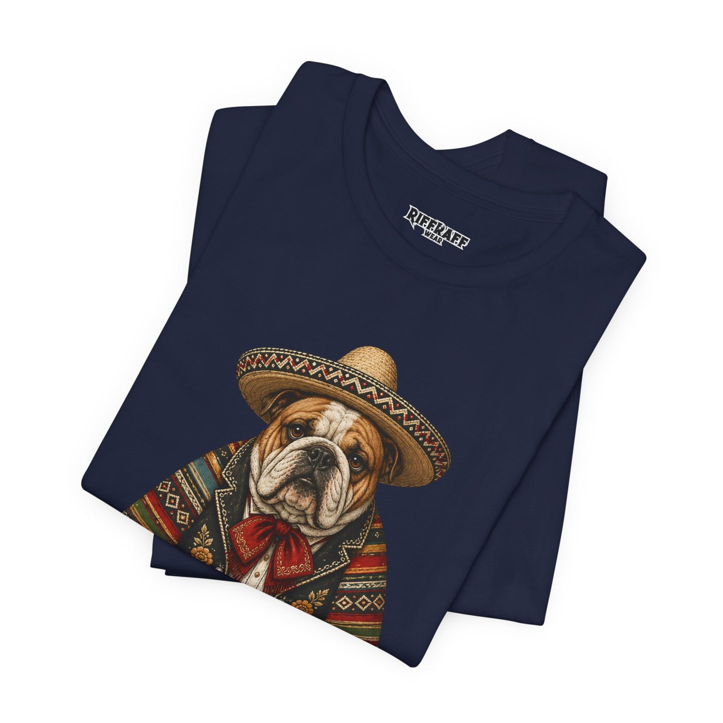 Bulldog in Sombrero T‑Shirt "Adios, Bitchachos!" Funny Mexican Fiesta Tee