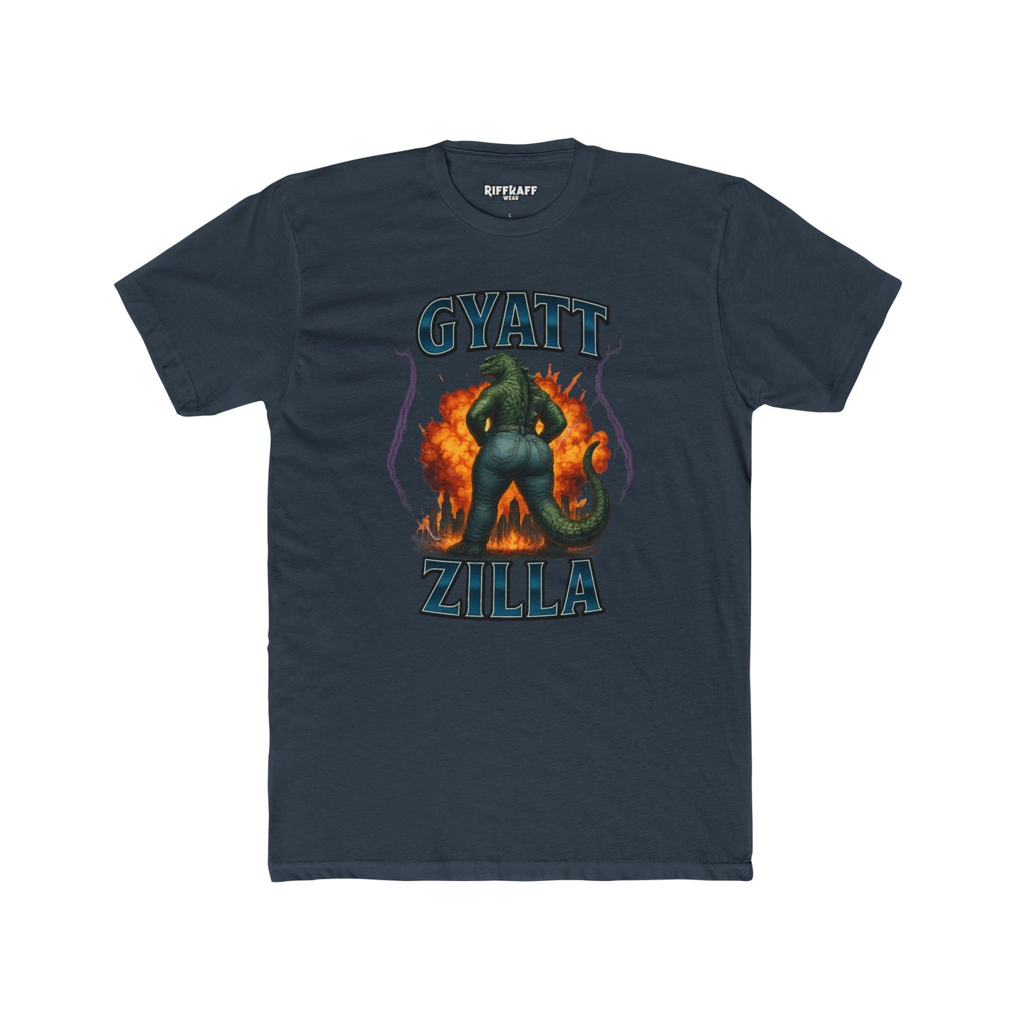 Unisex Cotton Crew Tee with Gyatt Zilla Design, Fun Graphic Tee, Casual Wear - Riff Raff Wear