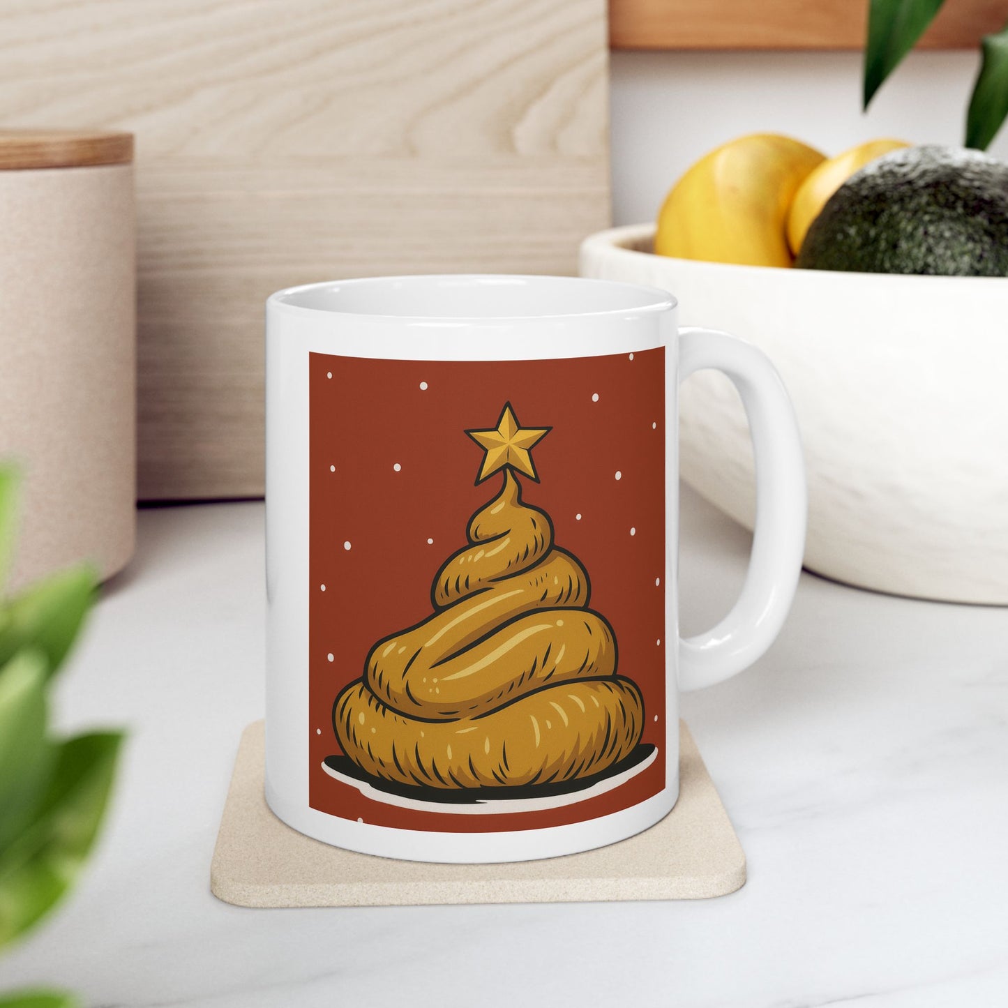 Cozy Cat Ceramic Mug, Cat Lover Gift, Cute Coffee Cup, Holiday Mug, Unique Tea Mug, Cat-Themed Kitchenware - Riff Raff Wear