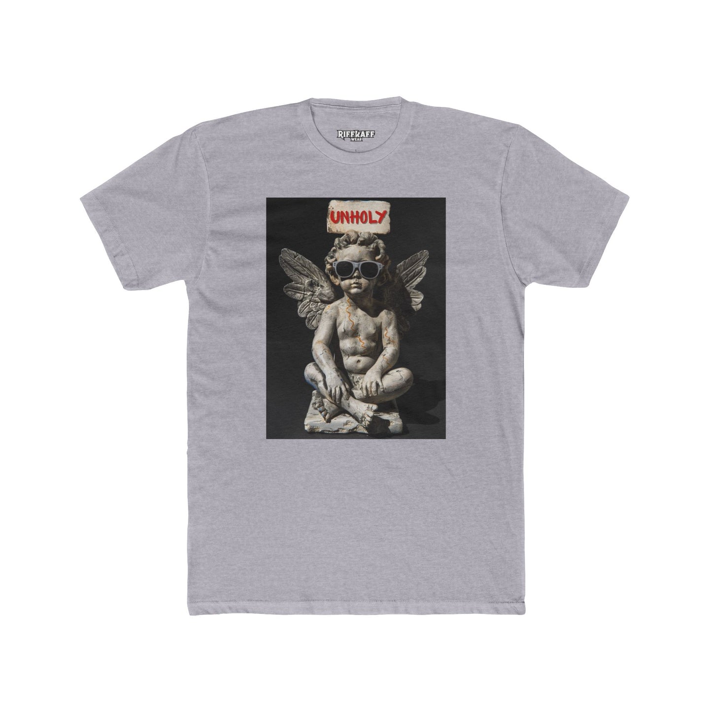 Unisex Cotton Crew Tee - Unholy Angel Graphic Tee for Bold Souls _Riff Raff Wear