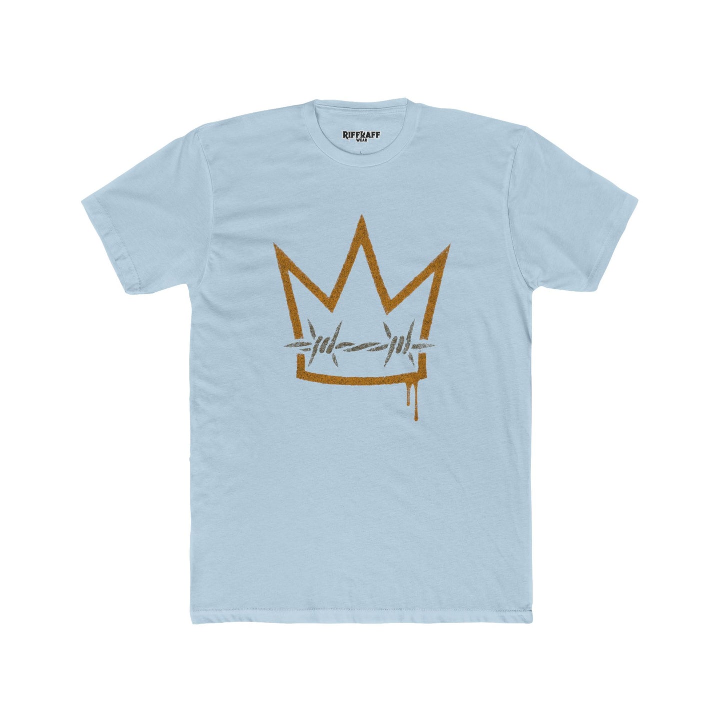 Crown Barbed Wire Unisex Cotton Crew Tee Casual Streetwear  - Riff Raff Wear
