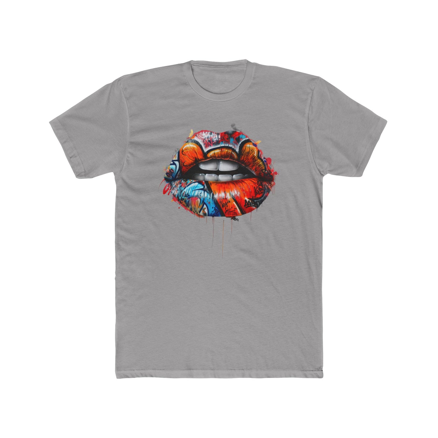 Streetwear - Graffiti Lips - Unisex Cotton Crew Tee - Riff Raff Wear