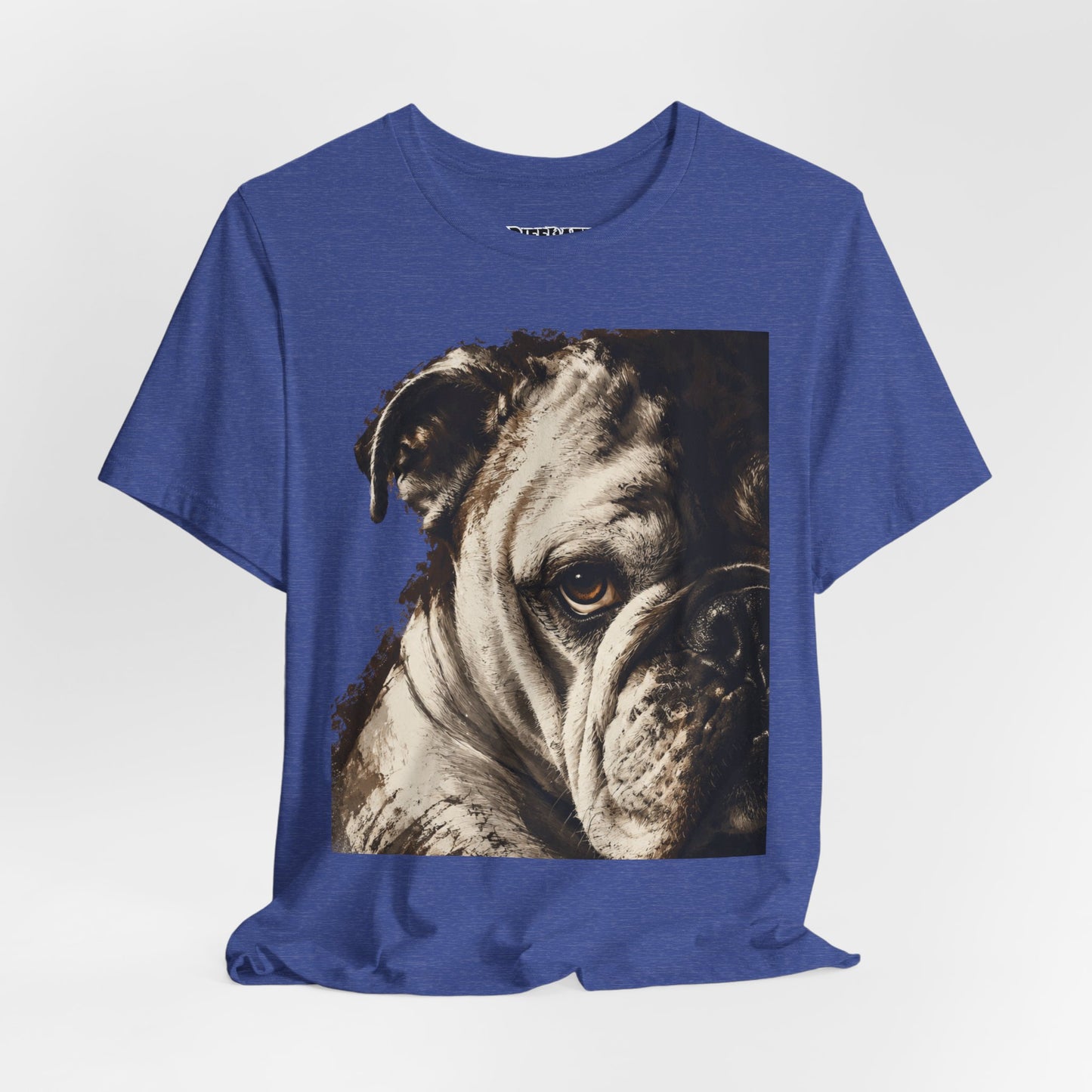 Bulldog Portrait T-Shirt Vintage Sepia Dog Graphic Tee