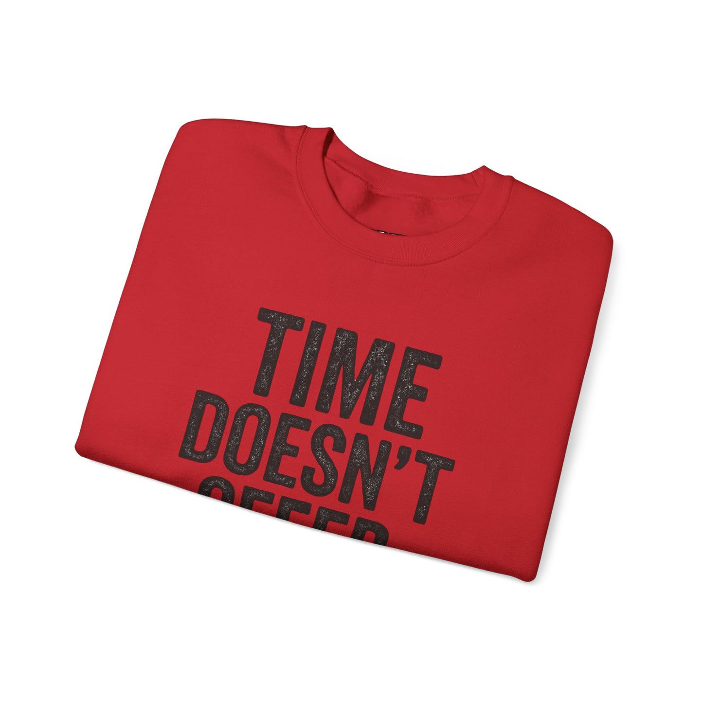 Unisex Crewneck Sweatshirt - "Time Doesn't Refund" - REBEL REPUBLIC - Riff Raff Wear