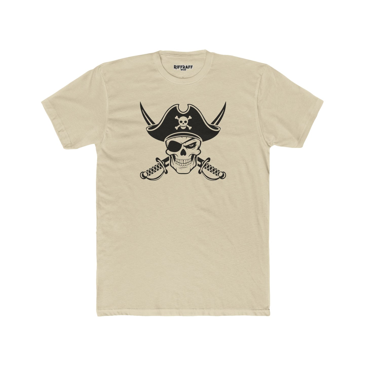 Pirate Skull Unisex Cotton Crew Tee - Perfect for Nautical Enthusiasts and Halloween - Riff Raff Wear