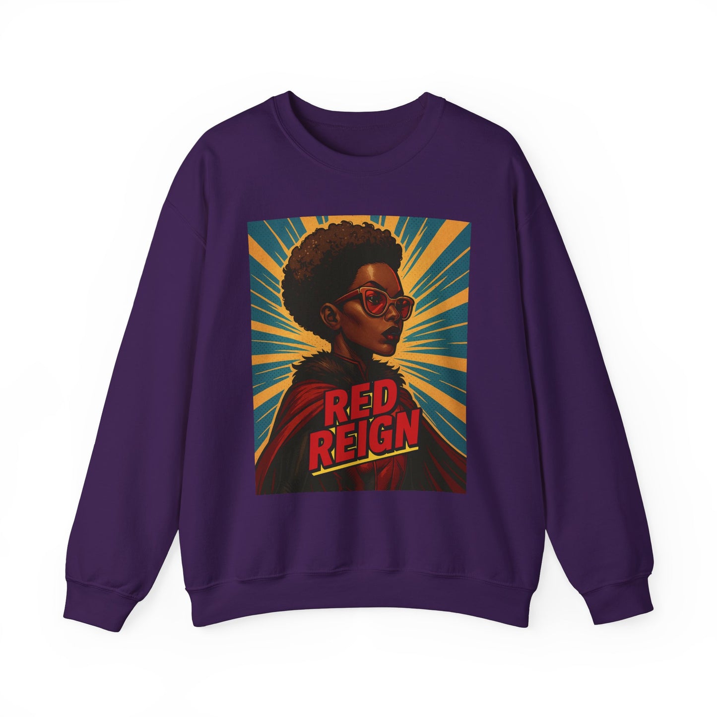 Red Reign Unisex Crewneck Sweatshirt - Stylish & Bold Graphic Design - Riff Raff Wear