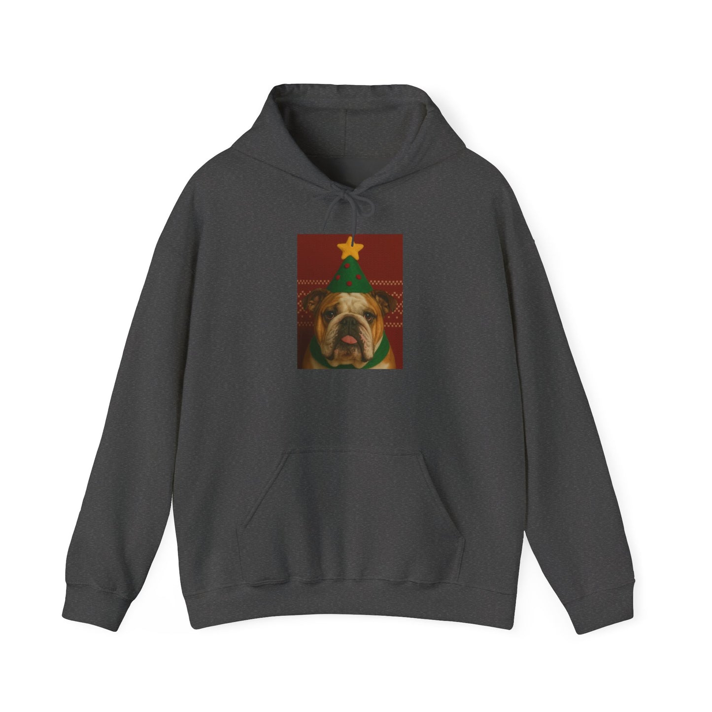 Christmas Bulldog Hoodie, Unisex Sweatshirt, Cozy Holiday Gift, Dog Lover Apparel, Festive Sweater For Winter Celebrations - Riff Raff Wear