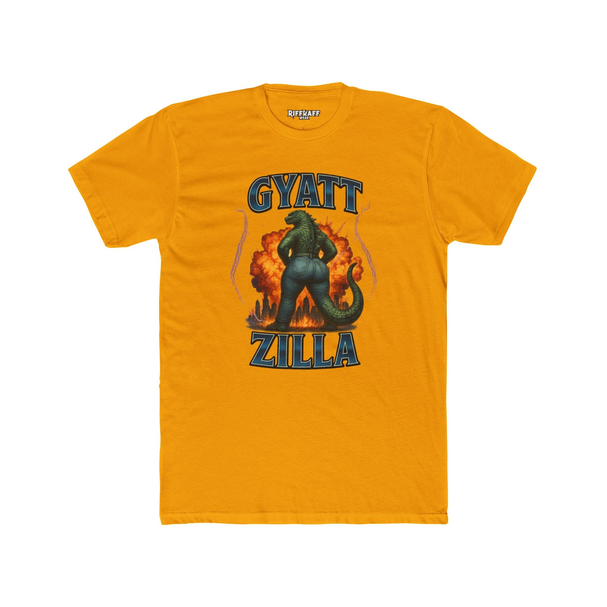 Unisex Cotton Crew Tee with Gyatt Zilla Design, Fun Graphic Tee, Casual Wear - Riff Raff Wear