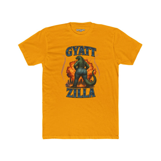 Unisex Cotton Crew Tee with Gyatt Zilla Design, Fun Graphic Tee, Casual Wear - Riff Raff Wear