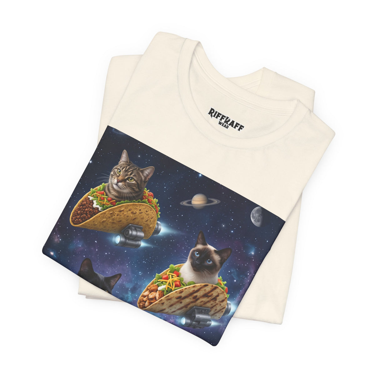 Cat Taco Space Tee  Funny Cosmic Cats in Tacos T-Shirt