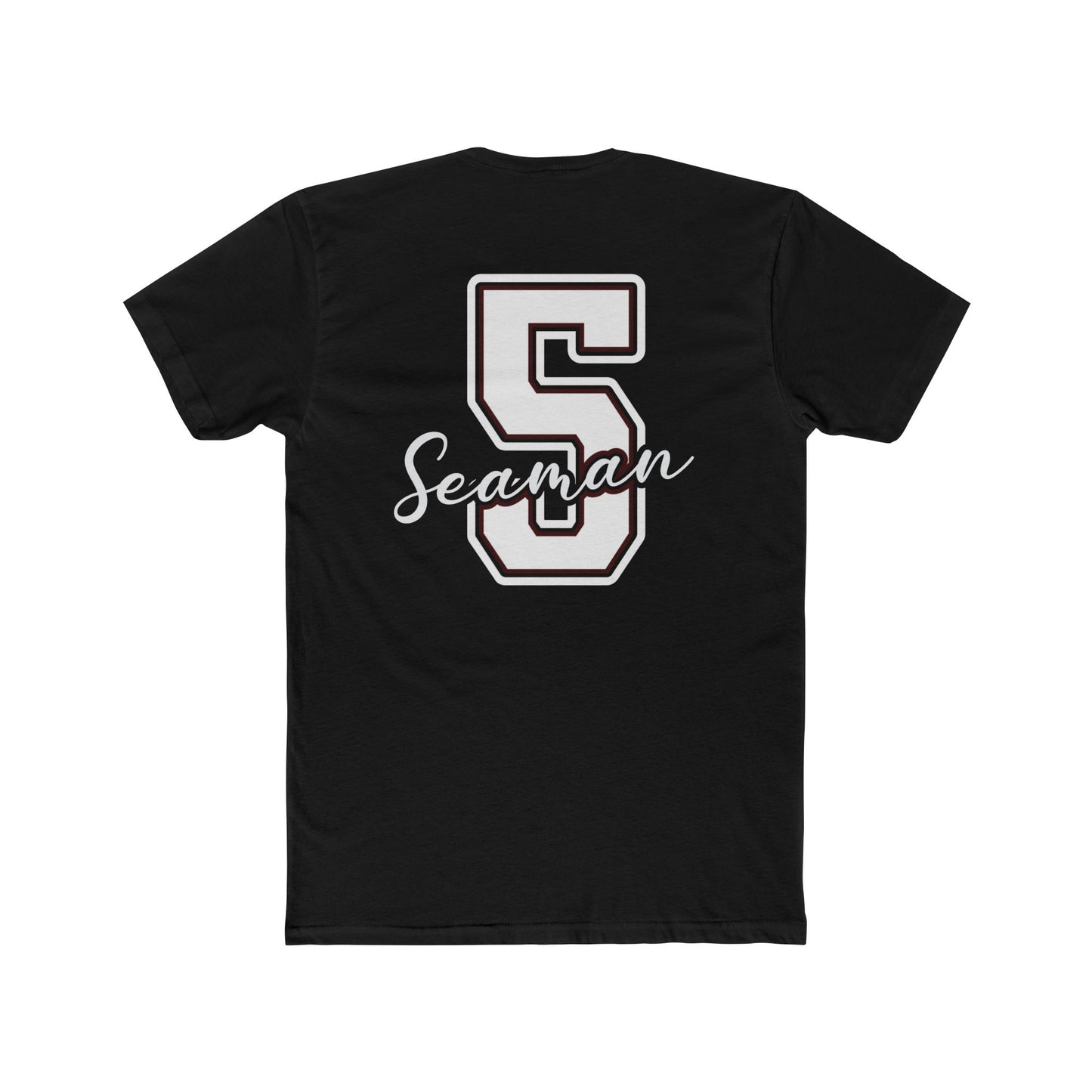 Number 5 - Seaman -  Varsity “Mom” Tee — Personalized Number Back Shirt