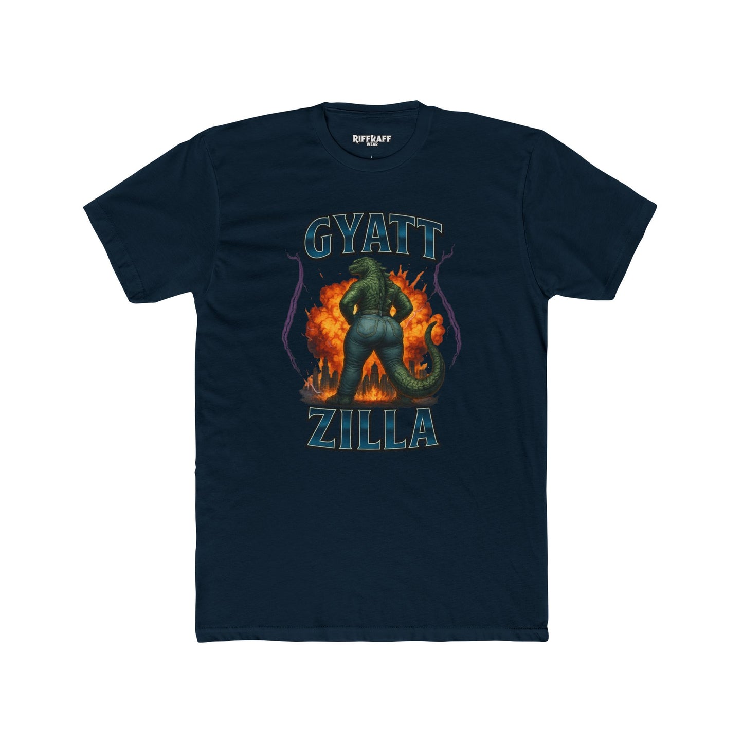 Unisex Cotton Crew Tee with Gyatt Zilla Design, Fun Graphic Tee, Casual Wear - Riff Raff Wear