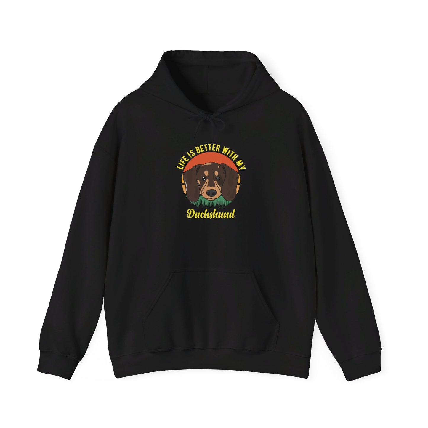 PetNique Life Is Better With A Dachshund Unisex Heavy Blend™ Hooded Sweatshirt