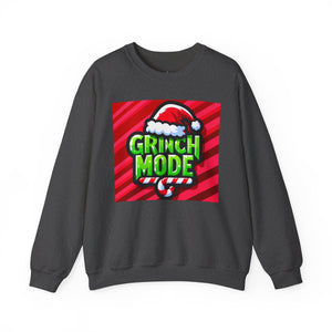 Grinch Mode Crewneck Sweatshirt, Christmas Attire, Holiday Sweatshirt, Festive Gift, Cozy Winter Wear, Funny Christmas Sweater - Riff Raff Wear