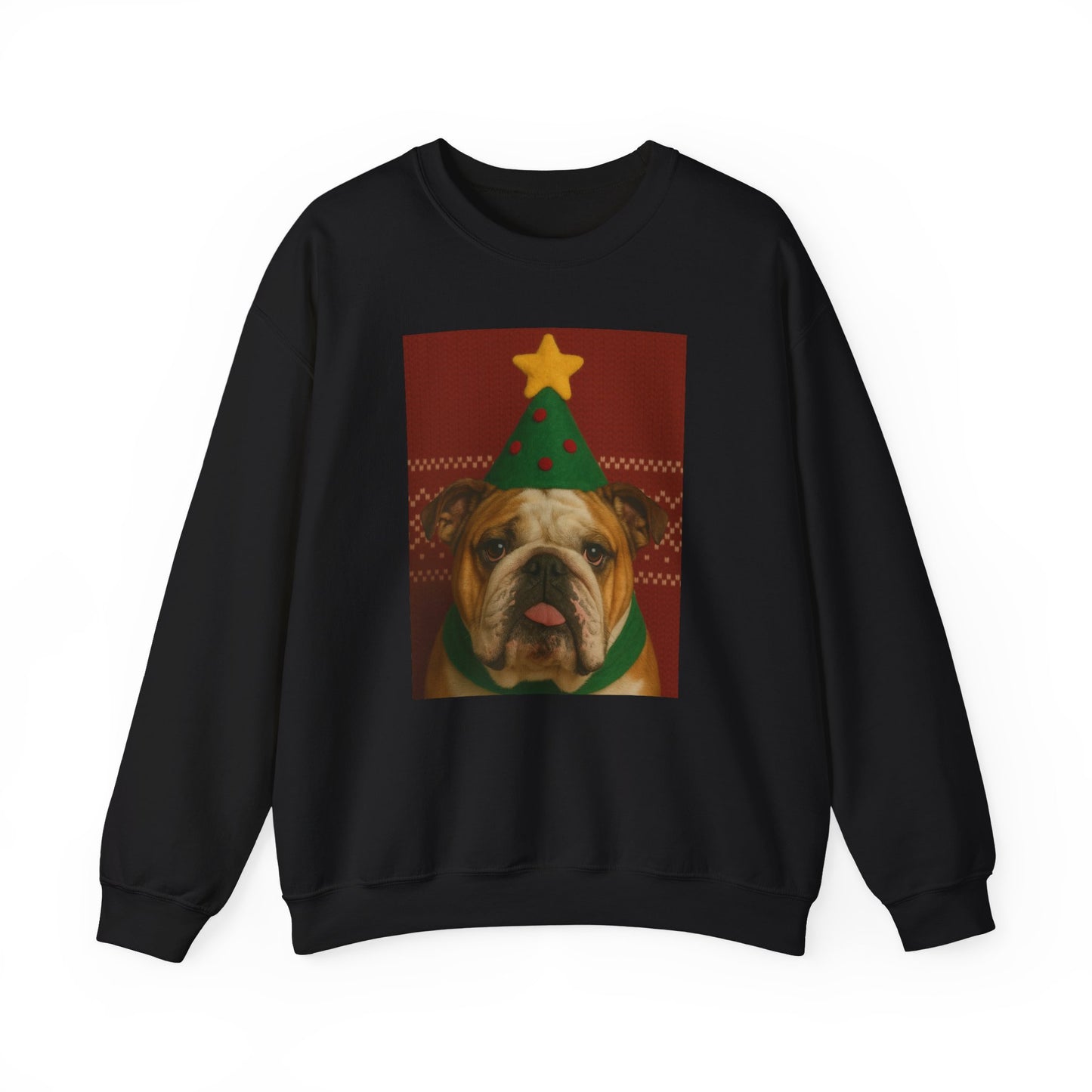 Bulldog Christmas Sweatshirt | Festive Dog Apparel, Holiday Gift, Ugly Sweater Party, Cozy Winter Wear, Pet Lover Gift - Riff Raff Wear