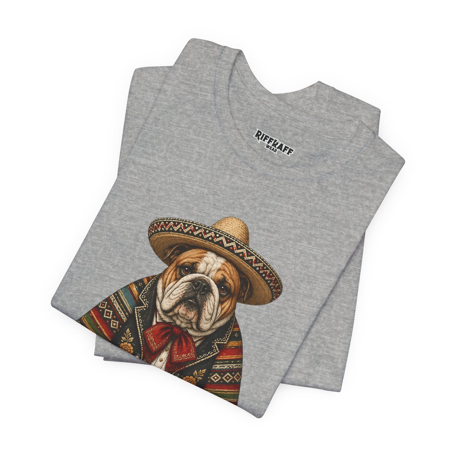 Bulldog in Sombrero T‑Shirt "Adios, Bitchachos!" Funny Mexican Fiesta Tee