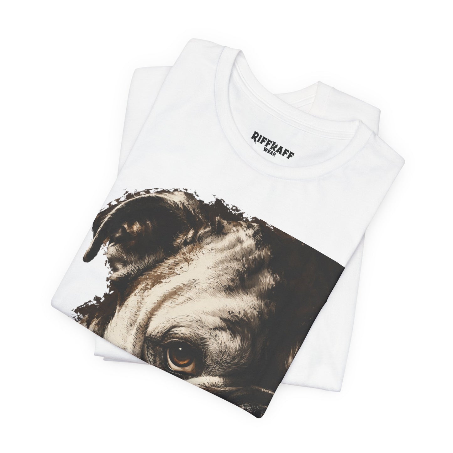 Bulldog Portrait T-Shirt Vintage Sepia Dog Graphic Tee
