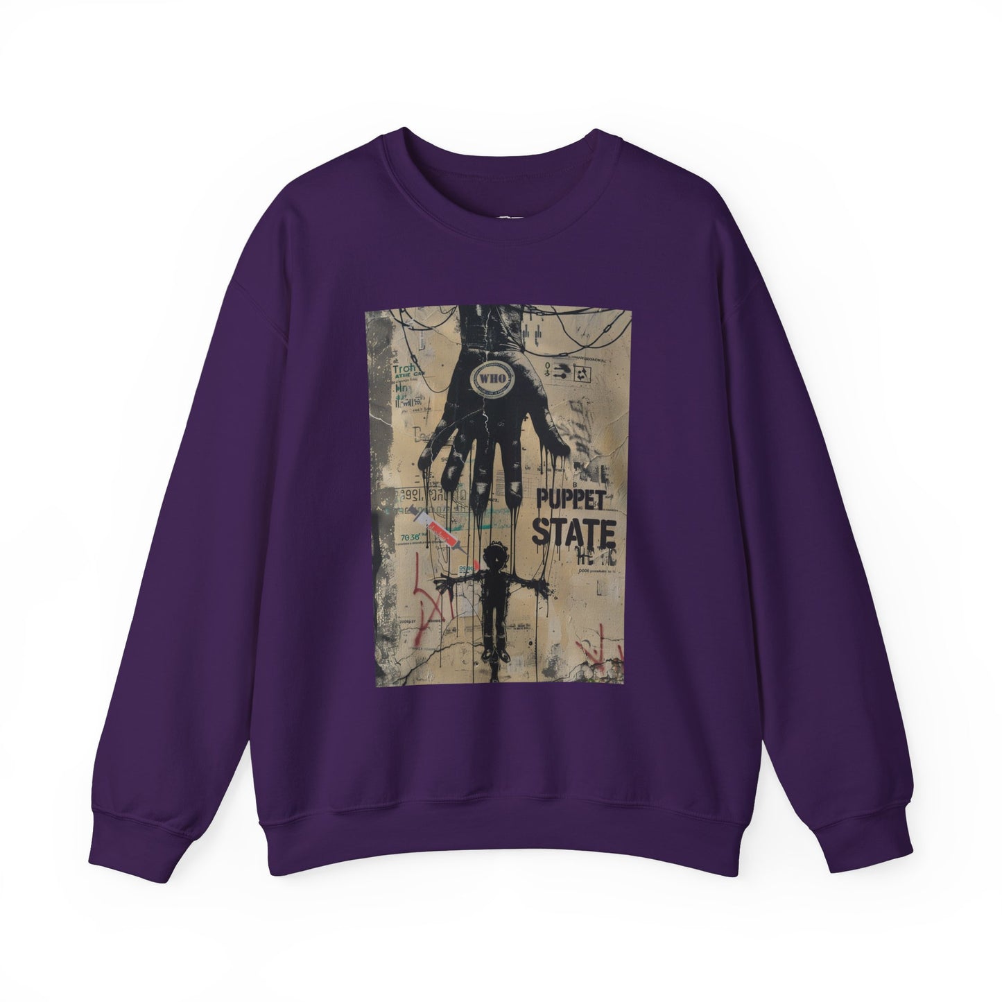 Artistic Puppet State Sweatshirt - Unisex Crewneck for Creative Souls - Riff Raff Wear