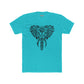 Trendy Elephant Design Unisex Cotton Crew Tee, Eco-Friendly Graphic Tee,  -Riff Raff Wear