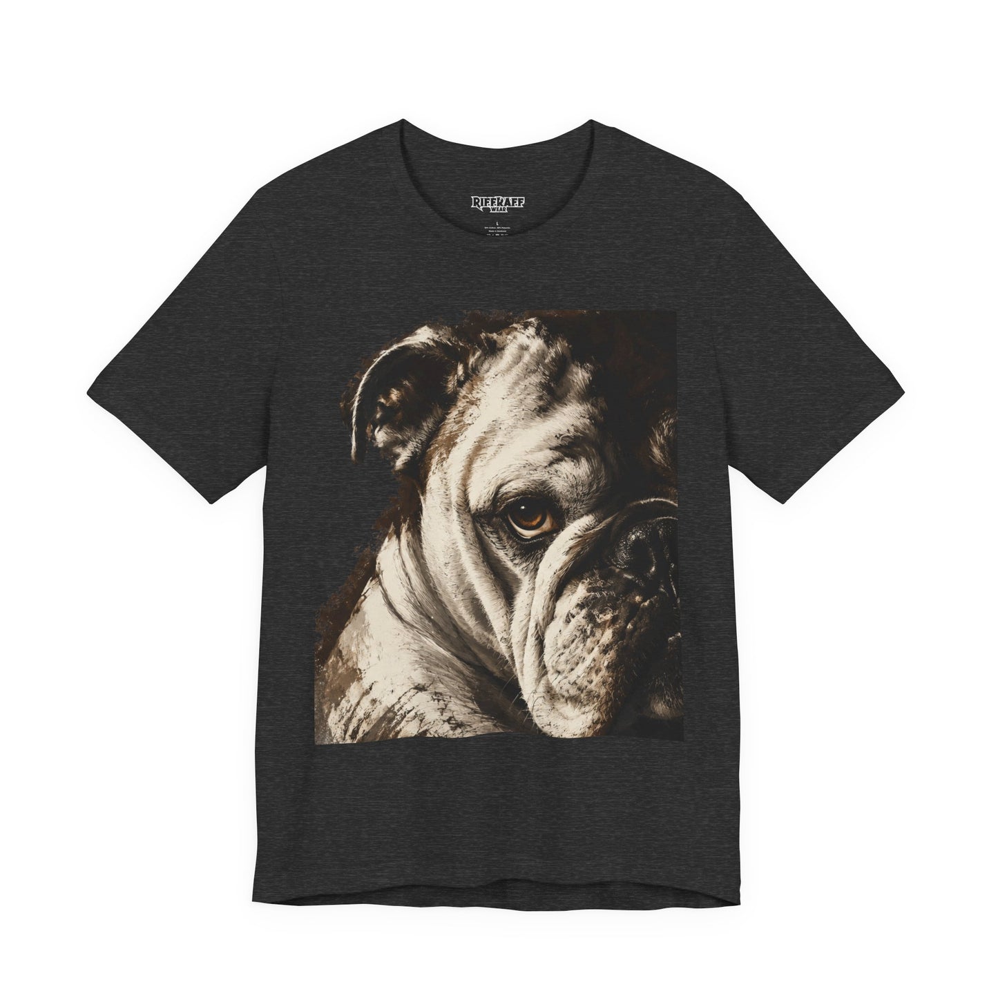 Bulldog Portrait T-Shirt Vintage Sepia Dog Graphic Tee