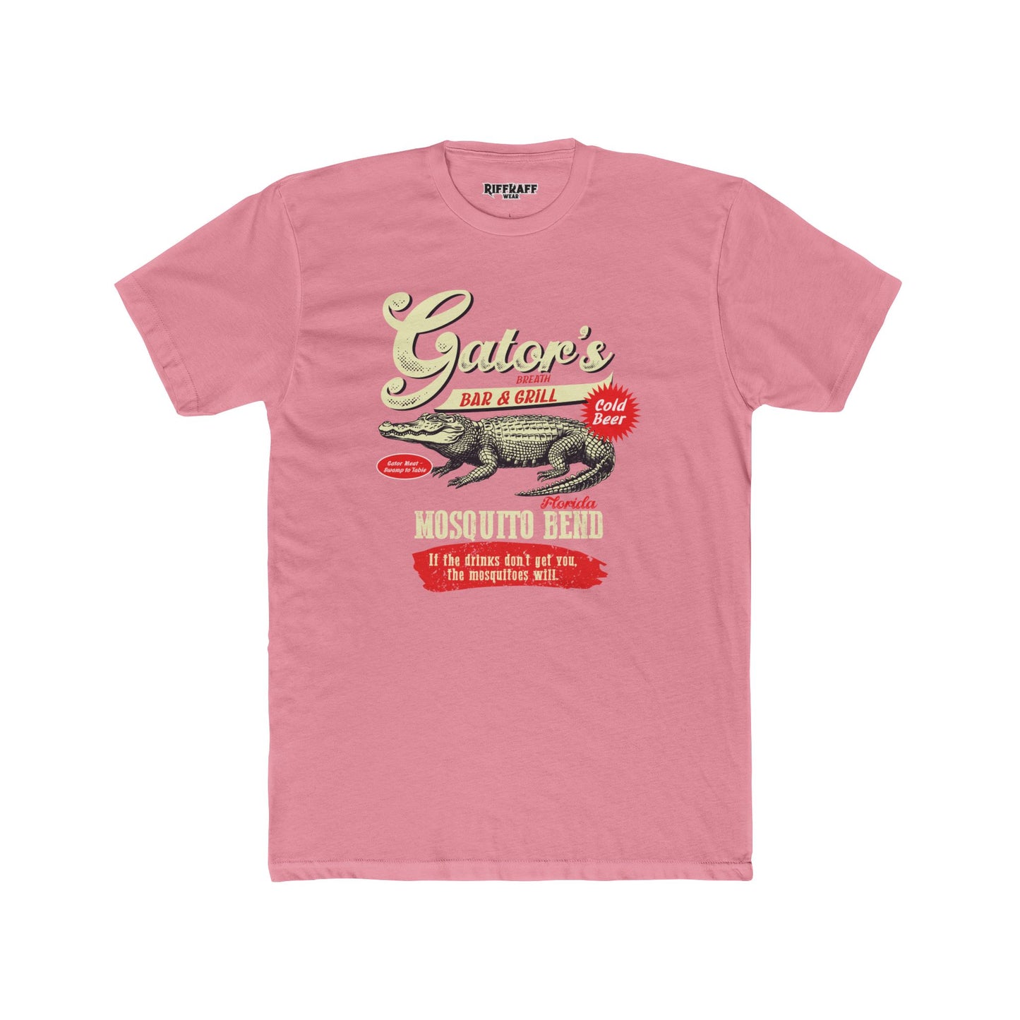 Gator's Bar & Grill Humor Tee - Unisex Cotton Crew Shirt - Riff Raff Wear