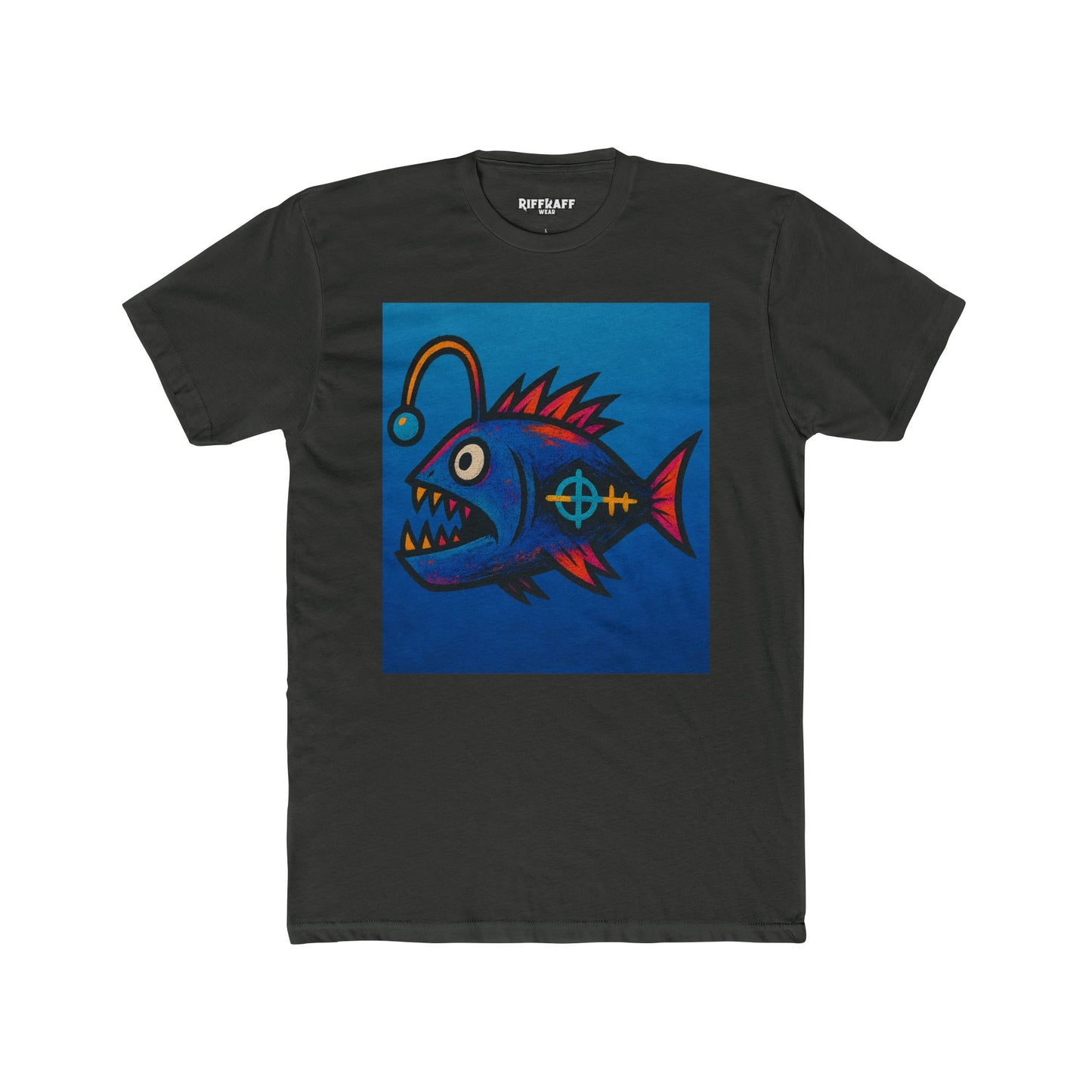 Colorful Graphic Fish Unisex Cotton Crew Tee - Fun and Quirky Art - Riff Raff Wear