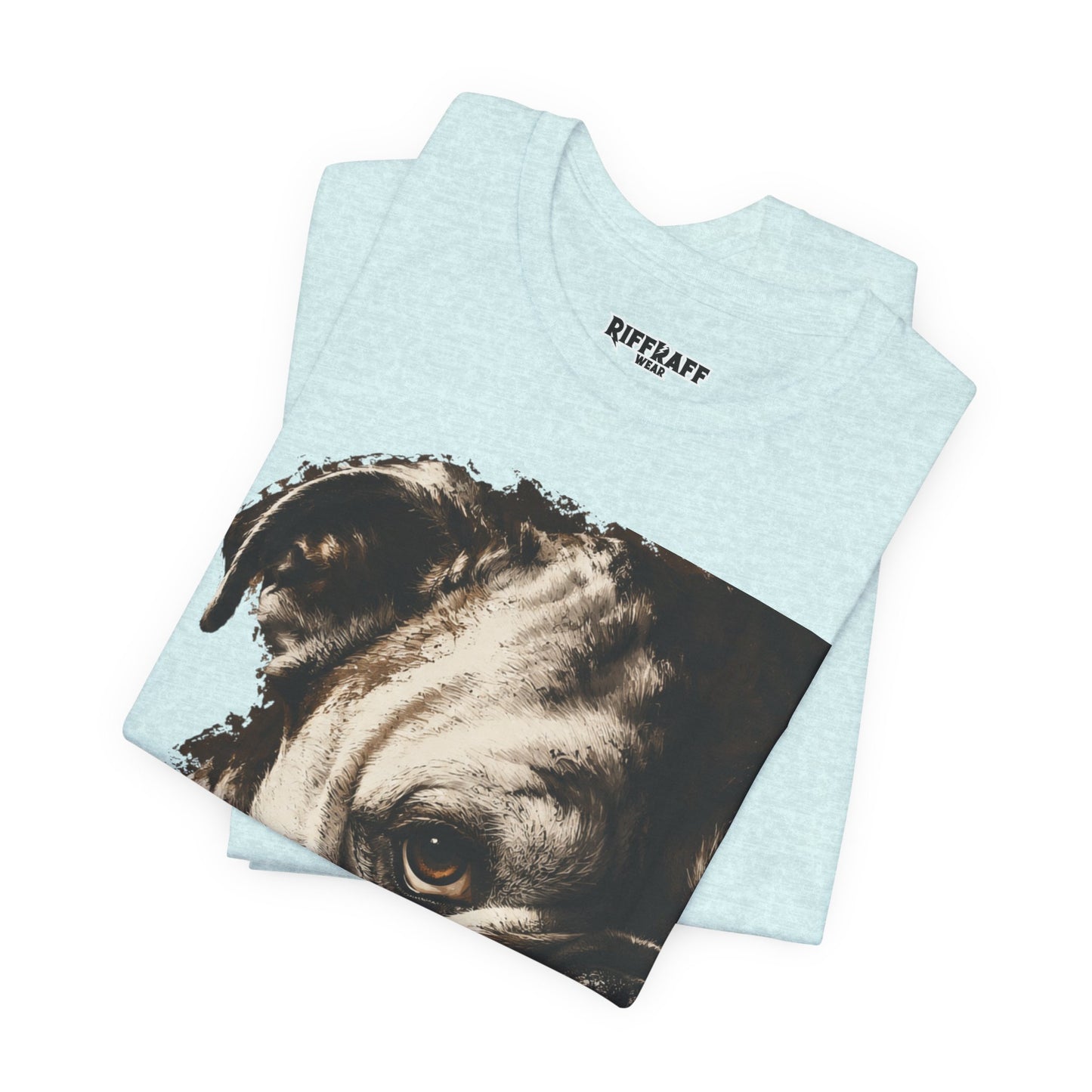 Bulldog Portrait T-Shirt Vintage Sepia Dog Graphic Tee