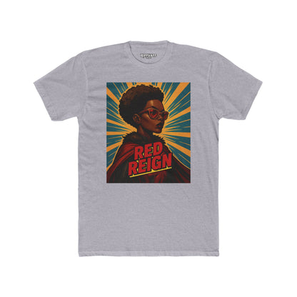 Red Reign Unisex Cotton Crew Tee - Empowering Superhero Design