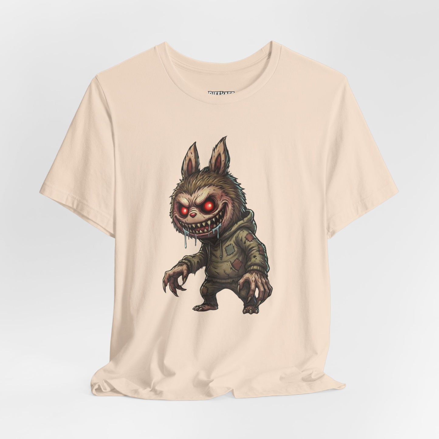 Graphic Tee — Creepy Bunny Monster Front with "F*** You and Your Lab***" Bold Back