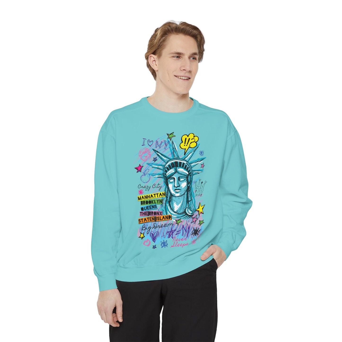 Statue of Liberty Graphic Unisex Sweatshirt - NYC Urban Style - Riff Raff Wear
