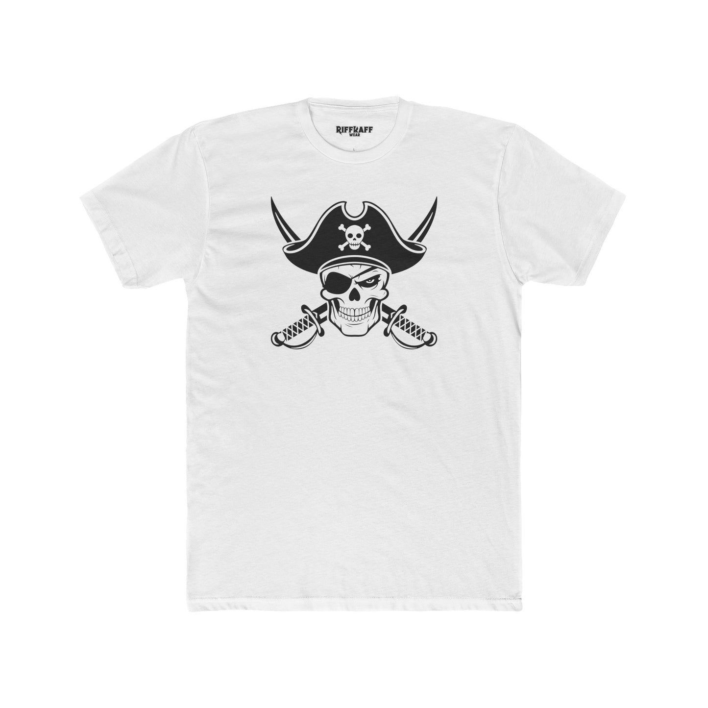 Pirate Skull Unisex Cotton Crew Tee - Perfect for Nautical Enthusiasts and Halloween - Riff Raff Wear