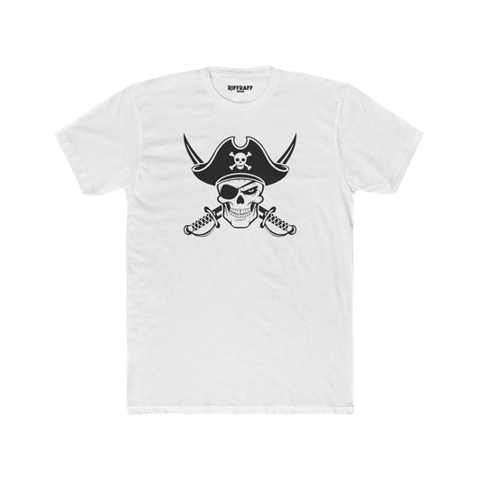 Pirate Skull Unisex Cotton Crew Tee - Perfect for Nautical Enthusiasts and Halloween - Riff Raff Wear