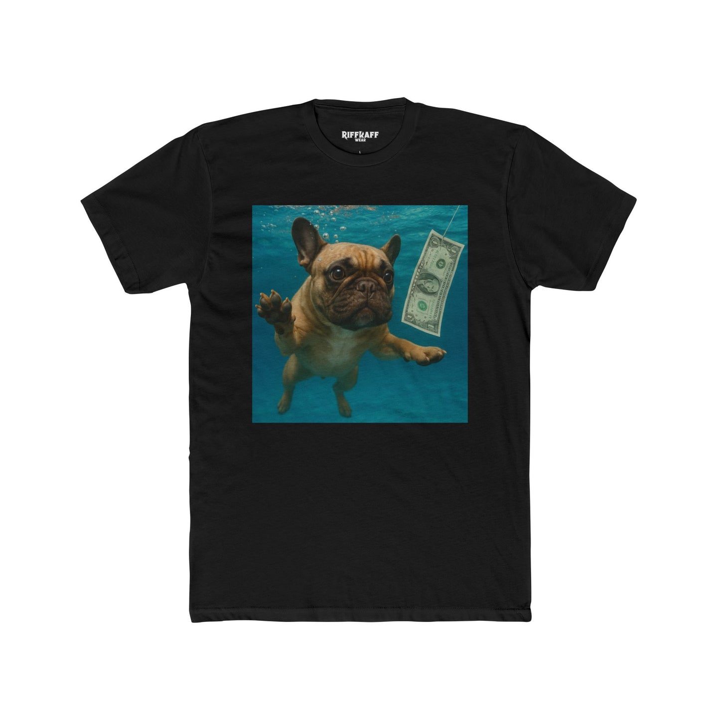 Funny Dog in Water Unisex Cotton Crew Tee - Riff  Raff Wear