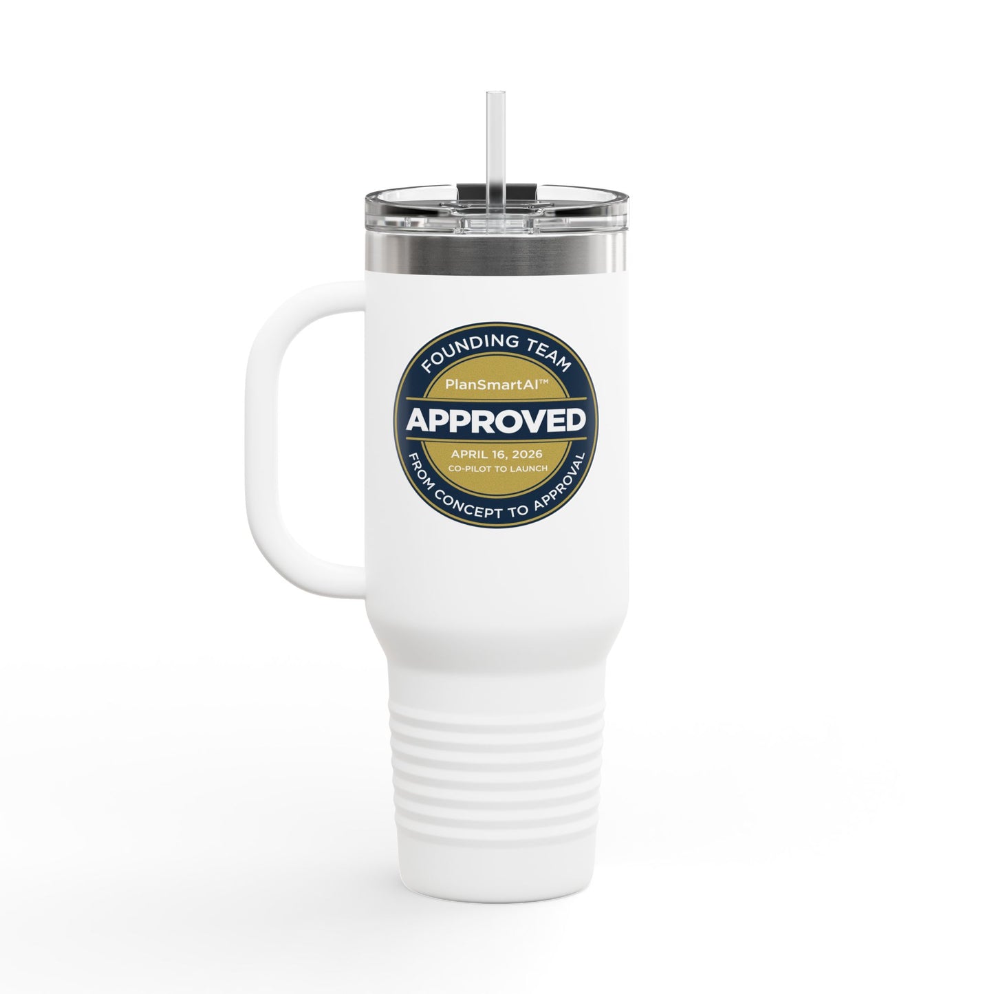40oz Insulated Travel Mug — Custom Launch Commemorative Tumbler