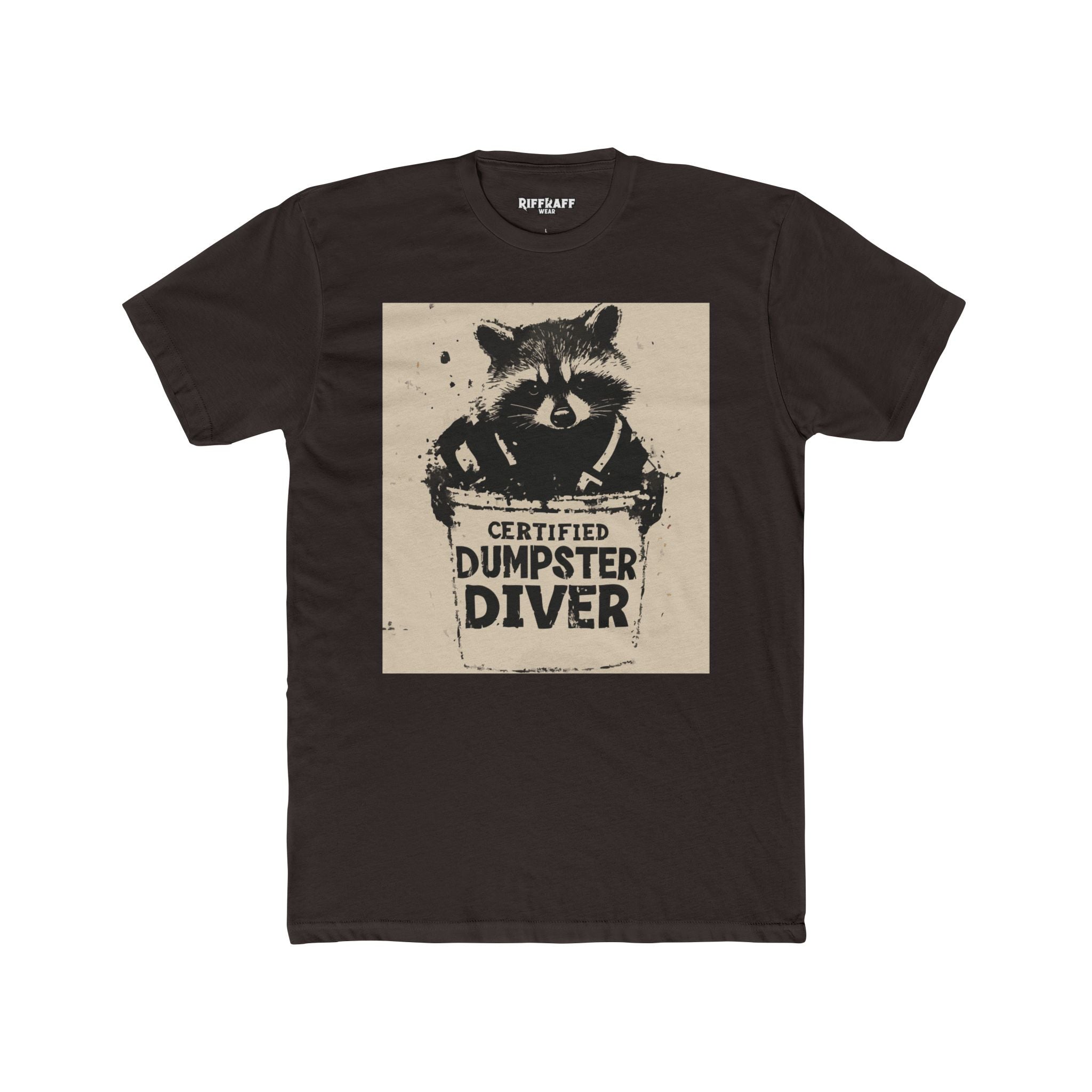 Certified Dumpster Diver Unisex Crew Tee, Funny Animal Shirt, Eco-Friendly Gift - Riff Raff Wear