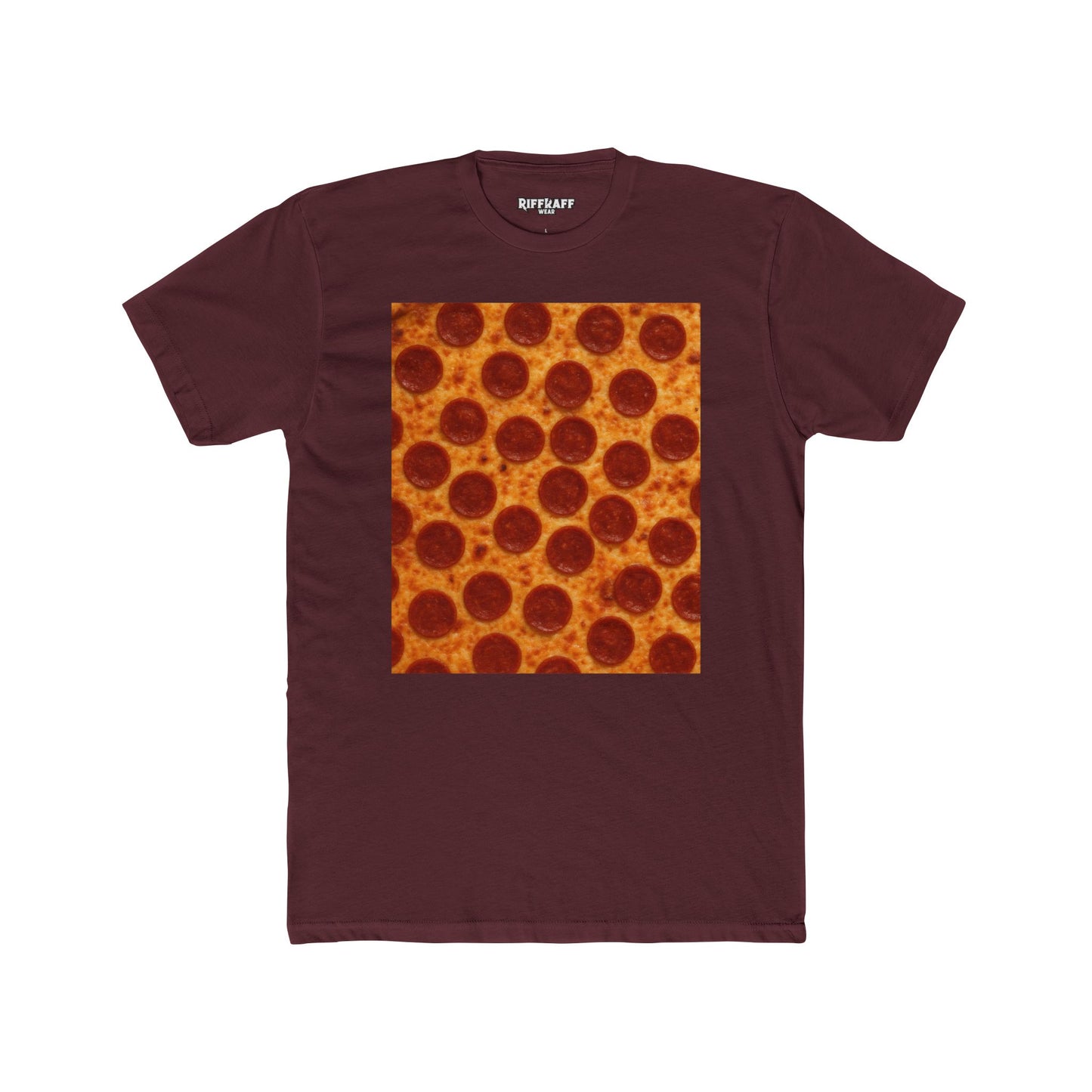 Pizza Pattern Unisex Cotton Crew Tee - Fun Foodie Fashion -Riff Raff Wear