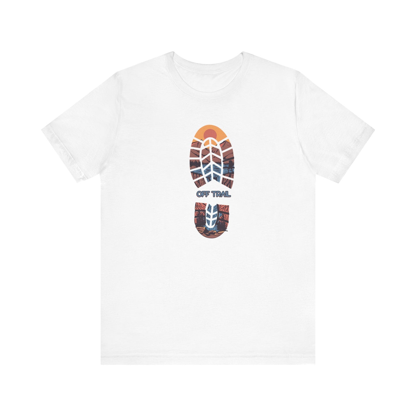 Off Trail Boot Print Unisex Jersey Short Sleeve Tee