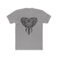 Trendy Elephant Design Unisex Cotton Crew Tee, Eco-Friendly Graphic Tee,  -Riff Raff Wear